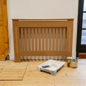 Unpainted Vertical Line Radiator Cover