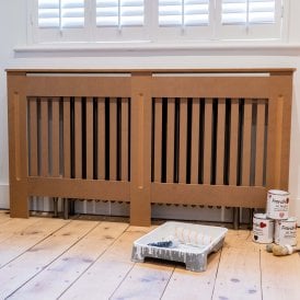 Unpainted Vertical Line Radiator Cover