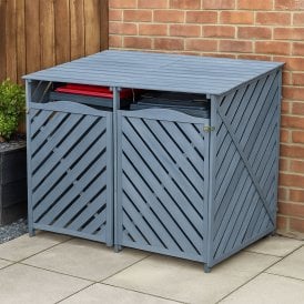 XL Double Wooden Wheelie Bin Storage Shed for 2x 240L (Standard) or 360L (Large) Bins